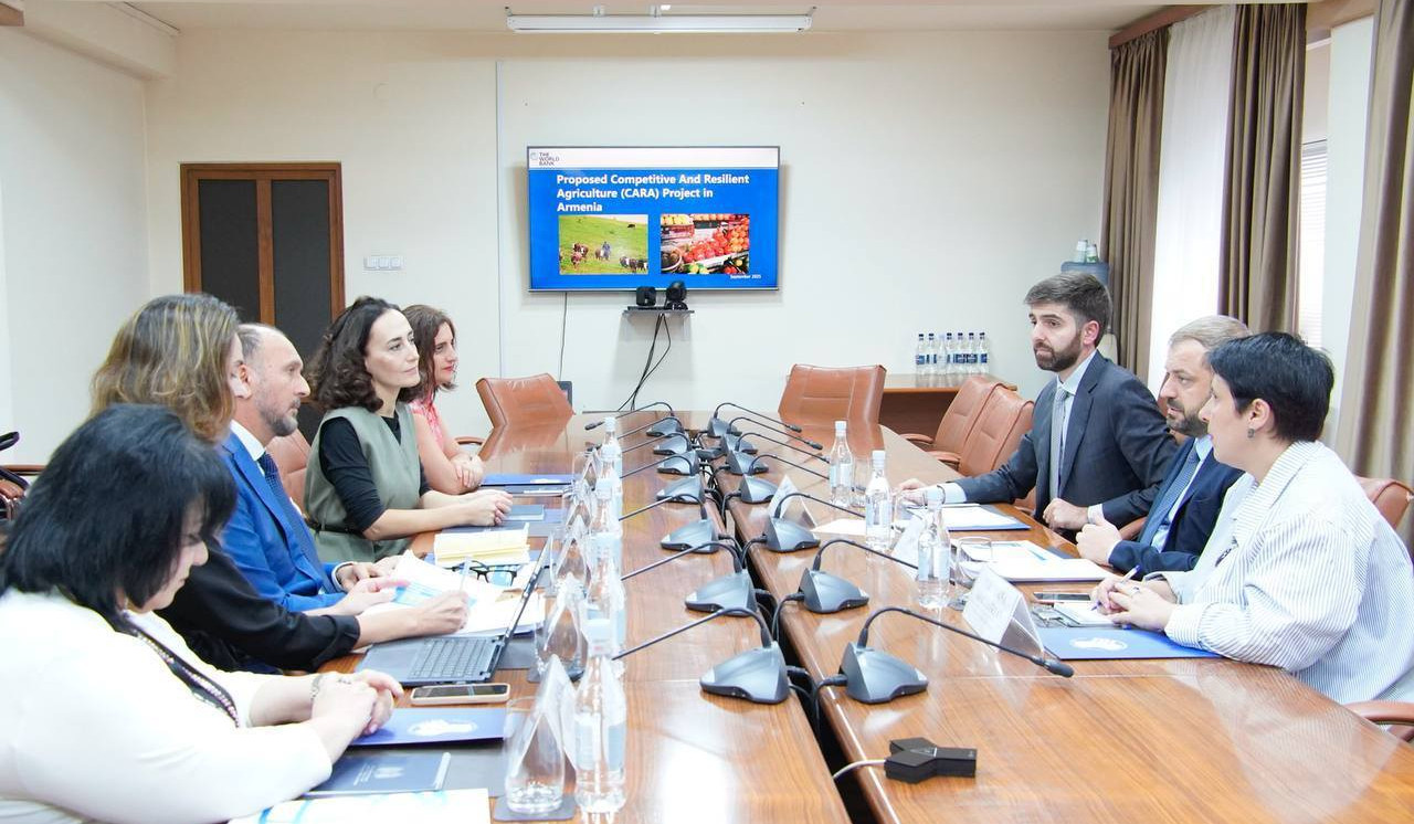 Քննարկվել են Համաշխարհային բանկի աջակցությամբ իրականացվելիք «Մրցունակ և դիմակայուն գյուղատնտեսություն» ծրագրին առնչվող հարցեր