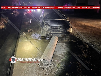 Երևանում 25-ամյա ամյա վարորդը Volkswagen-ով բախվել է ավազաթմբին և վթարի ենթարկվել. կան  վիրավորներ