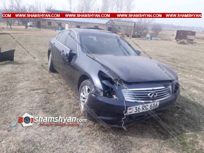 Արմավիրի մարզում 31-ամյա վարորդը Infiniti-ով մի քանի պտույտ շրջվելով՝ հայտնվել է դաշտում