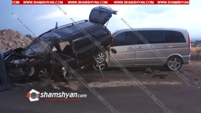 Երևանում բախվել են Mercedes-ը, Toyota-ն ու Opel-ը. Opel-ը հայտնվել է Mercedes-ի վրա. կա 6 վիրավոր