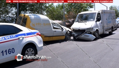 Երևանում բախվել են Mercedes-ն ու Volkswagen-ը. կա վիրավոր