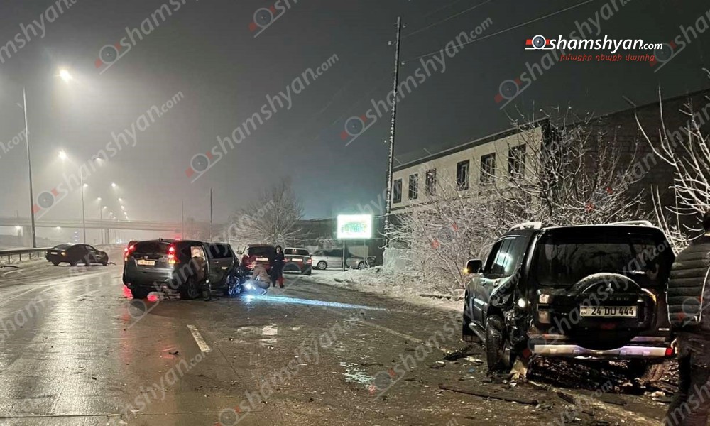 Երևան-Երասխ ավտոճանապարհին բախվել են Mitsubishi Pajero-ն, Honda-ն և Opel-ը 