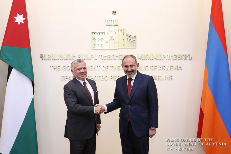 Հայաստանն ուշադիր հետևում է Մերձավոր Արևելքում կայուն խաղաղություն հաստատելու Հորդանանի ջանքերին. Փաշինյանը՝ Հորդանանի միապետին