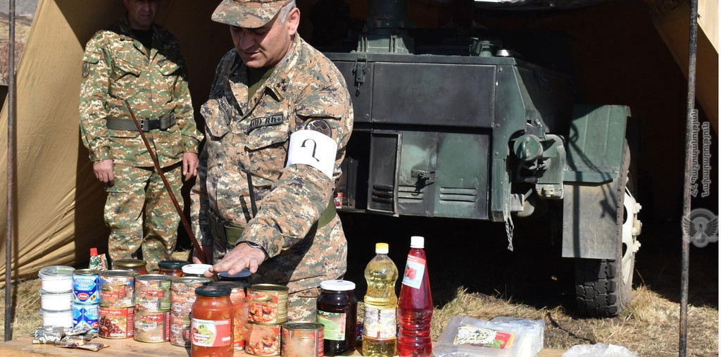 «Զինծառայողների սննդի ապահովումը դաշտային պայմաններում» թեմայով ցուցադրական պարապմունքներ