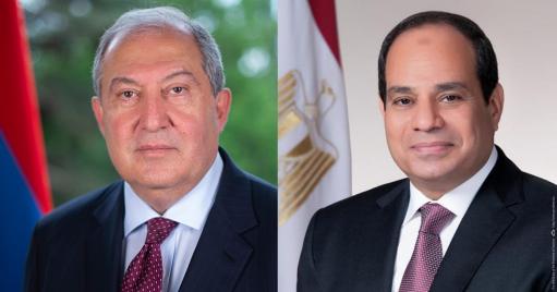 Հույս ունեմ՝ 2022-ն աճի նոր էջ կբացի 2 բարեկամ ժողովուրդների hամար․ Եգիպտոսի նախագահը՝ ՀՀ նախագահին