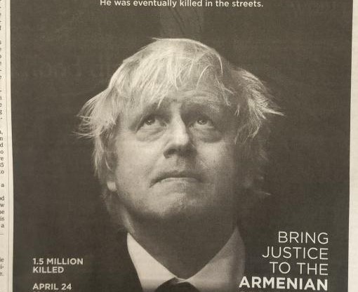 New York Times-ի գովազդում Բրիտանիայի վարչապետին Հայոց ցեղասպանությունը ճանաչելու կոչ է արվել