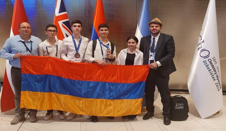 Տաշքենդում քիմիայի 58-րդ միջազգային օլիմպիադային Հայաստանի թիմն արժանացել է 2 բրոնզե մեդալի