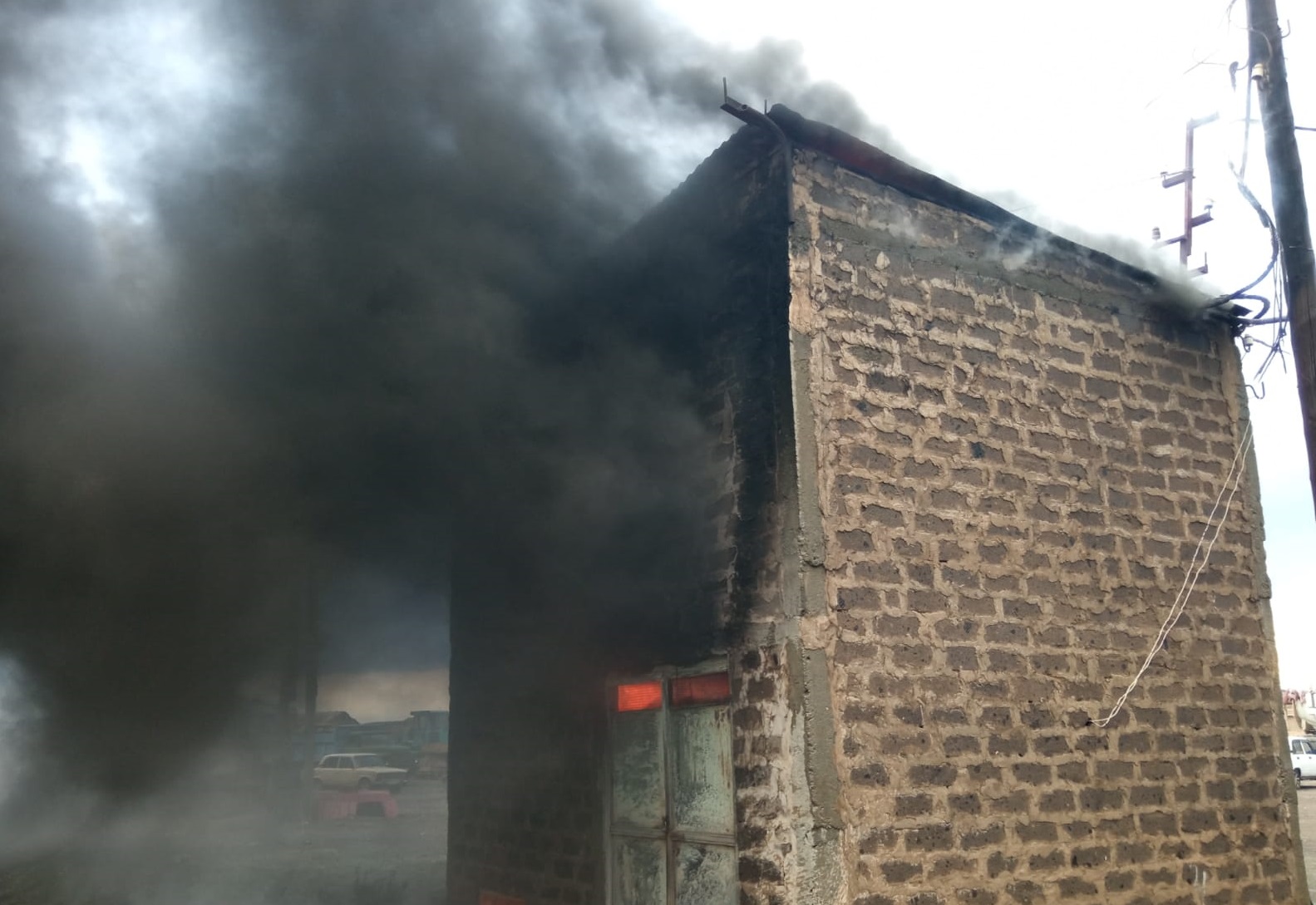 Արշալույս գյուղի ասֆալտի գործարանի տարածքում այրվել է էլեկտրական ենթակայան