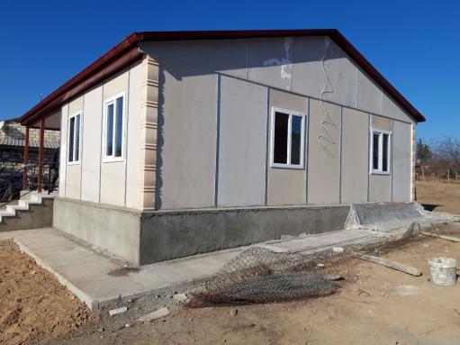 Ասկերանի Նորագյուղ համայնքում ավարտվում են արագ հավաքովի բնակելի տների կառուցման աշխատանքները