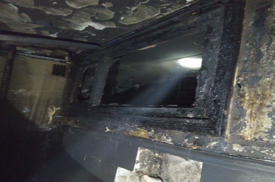 Արցախի պողոտայի բնակարաններից մեկում գազի բալոն է այրվել