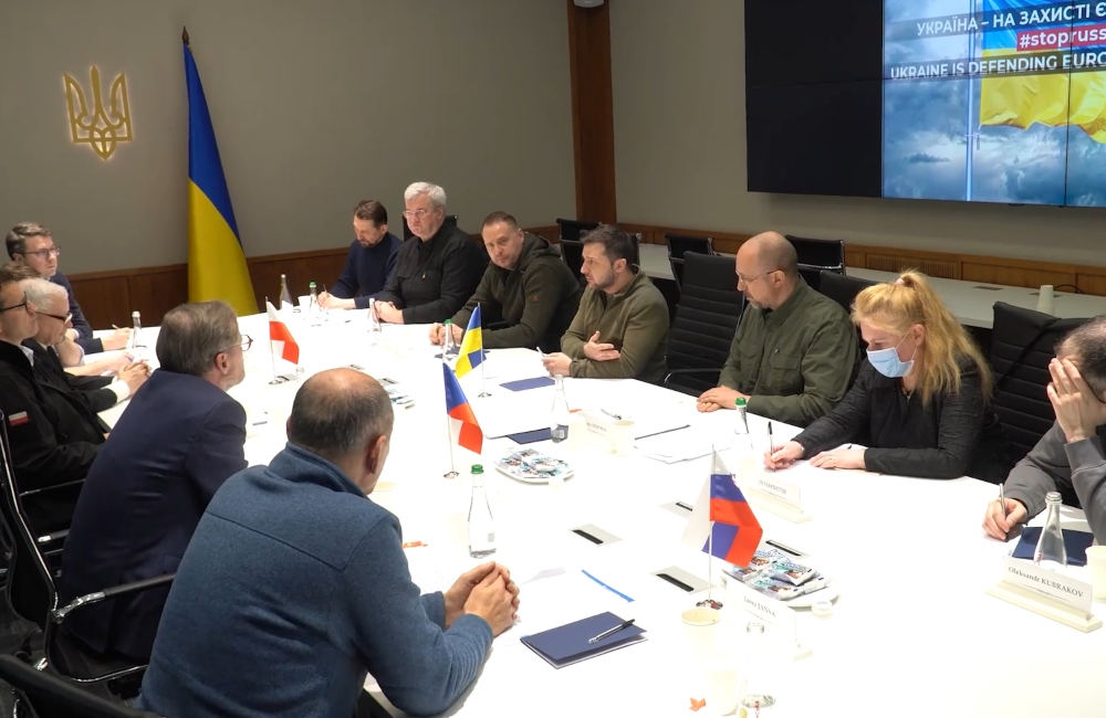 Զելենսկին Կիևում հանդիպել է Լեհաստանի, Չեխիայի և Սլովենիայի վարչապետների հետ