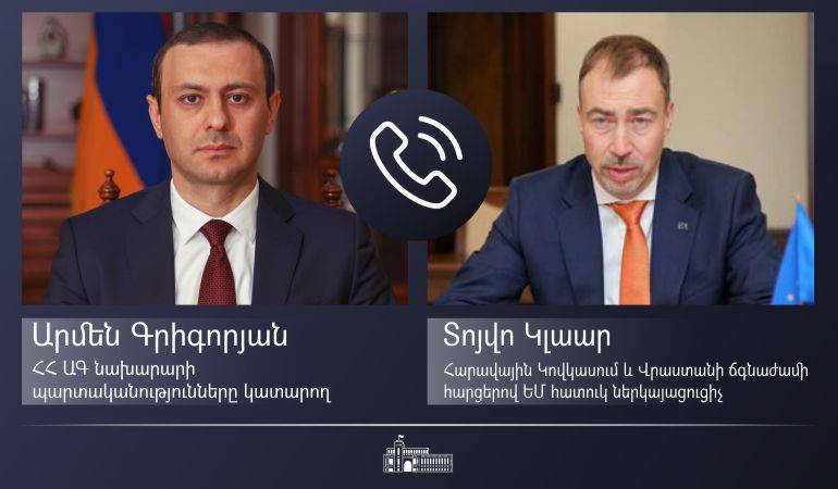 Состоялся телефонный разговор исполняющего обязанности министра иностранных дел со специальным представителем ЕС по вопросам Южного Кавказа и кризиса в Грузии 
