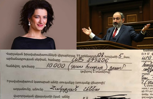 Նոր Հայաստանի վերաբերյալ փաստերի շարքում վարչապետը ընդգրկեց նաև Աննա Հակոբյանի տուգանվելը 